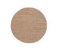 carpetfine Tappeto Kilim Chindi Uni Rotondo Tortora 60 cm (Rotondo) | Tappeto Moderno per soggiorno e cucina