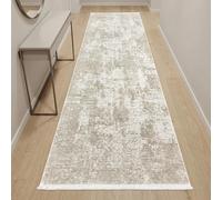 CARPETIA Corredor de pasillo, pasillo, salón, diseño vintage, pelo corto, fácil de limpiar, superficie suave, diseño discreto, para habitaciones estrechas, poliéster, adecuado para calefacción por
