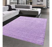 CARPETIA Diseño Moderno en Lila: Lujosa Alfombra de Pelo Alto Tamaño 120x170 cm, Tamaño 120 x 170 cm