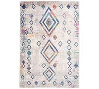 Carpeto Rugs Alfombra Etnica de Salón Grande de Pelo Corto - Alfombras de Habitación de Matrimonio, Dormitorio y Comedor - Alfombras Etnicas - Gris - 200 x 300 cm