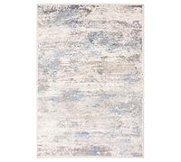 Carpeto Rugs Alfombra Moderna de Salón Grande de Diseño Vintage - Alfombras de Habitación de Matrimonio, Dormitorio y Comedor - Alfombras Salon de Pelo Corto - Azul Beige - 160 x 220 cm
