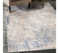 Carpeto Rugs Alfombra Moderna de Salón Grande de Diseño Vintage - Alfombras de Habitación de Matrimonio, Dormitorio y Comedor - Alfombras Salon de Pelo Corto - Gris Azul - 120 x 170 cm