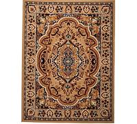Carpeto Rugs Alfombra Oriental de Diseño Floral de Salón Grande de Pelo Corto - Alfombras de Habitación de Matrimonio, Comedor y Dormitorio - Alfombras Salón - Beige - 250 x 350 cm