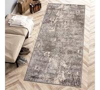 Carpeto Rugs Mazovia Alfombra Moderno - Diseño Abstracto de Salón Grande - Pelo Corto - Alfombras de Habitación de Matrimonio, Dormitorio y Comedor - Gris 70x250 cm