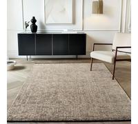 Carpetsale24, Alfombra Algodón Chenille Beige 140x200 cm Lavable, Estilo Boho, Vintage Kelim, Pelo Corto, Antideslizante, Suave, Monocromático Mélange, para Sala, Dormitorio, Oficina y Cocina