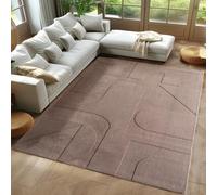 Carpetsale24 Alfombra boho de 120 x 170 cm, color beige, suave pelo corto escandinavo con efecto 3D, lavable y de fácil cuidado, alfombra decorativa para salón, dormitorio o habitación juvenil