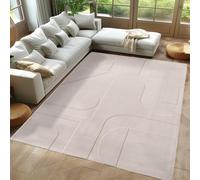 Carpetsale24 Alfombra escandinava, diseño Bohemio Crema 200x290 cm, Alfombra Decorativa, Suave y Fácil de Cuidar, Efecto 3D, Alfombra para Salón y Dormitorio, Alfombra Lavable Grande
