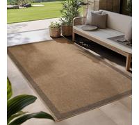 Carpetsale24 Alfombra para Interior y Exterior - Robusta, Resistente a la Intemperie y fácil de Limpiar, con Efecto de Yute Natural, Ideal para salón, Cocina, terraza, jardín y balcón, 140x200 cm