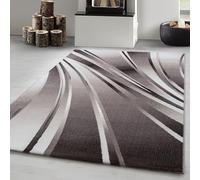 Carpetsale24 Alfombra Salon de Pelo Corto 120 x 170 cm Marrón-1 - Alfombras de Habitacion diseño de Ondas abstractas Sala de Extrasuave - Moderna Alfombra Dormitorio, Alfombra Cocina, Tapete Sala