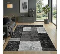 Carpetsale24 Alfombra Salon de Pelo Corto 120 x 170 cm Negro-1 - Alfombras de Habitacion diseño a Cuadros Sala de Extrasuave - Moderna Alfombra Dormitorio, Alfombra Cocina, Tapete Sala