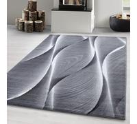 Carpetsale24 Alfombra Salon de Pelo Corto 160x230 cm Negro-6 - Alfombras de Habitacion diseño Abstracto Sala de Extrasuave - Moderna Alfombra Dormitorio, Alfombra Cocina, Tapete Sala