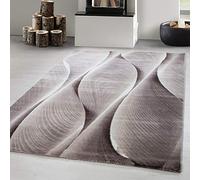 Carpetsale24 Alfombra Salon de Pelo Corto 240 x 340 cm Marrón-3 - Alfombras de Habitacion diseño Abstracto Sala de Extrasuave - Moderna Alfombra Dormitorio, Alfombra Cocina, Tapete Sala