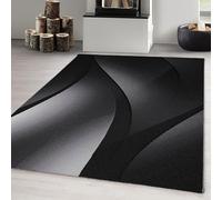 Carpetsale24 Alfombra Salon de Pelo Corto 240 x 340 cm Negro-6 - Alfombras de Habitacion diseño Abstracto Sala de Extrasuave - Moderna Alfombra Dormitorio, Alfombra Cocina, Tapete Sala