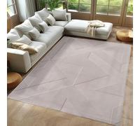 Carpetsale24 alfombrar Bohemio con Diseño Geométrico Crema 120x170 cm, Decorativa, Suave y Fácil de Cuidar, Lavable, Efecto 3D, para Salón y Dormitorio