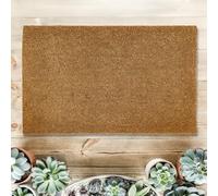 Carpido Alfombrilla antideslizante de coco - 100 x 150 cm 20 mm natural - para interior y exterior cubierto - Felpudo 100% coco - Felpudo para puerta entrada
