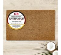 Carpido Alfombrilla antideslizante de coco - 200 x 100 cm 24 mm natural - para interior y exterior cubierto - 100% fibra de coco - felpudo de entrada