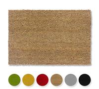 Carpido Alfombrilla antideslizante de coco 40 x 60 cm natural fibra sostenible exterior felpudo 100% coco antibacteriano