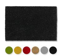 Carpido Felpudo Antideslizante de Coco - 40 x 60 cm Negro - Fibra Natural sostenible para Espacios Exteriores Cubiertos - Felpudo 100% Coco - Felpudo Antibacteriano