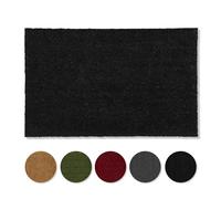 Carpido Felpudo antideslizante de coco - 45 x 75 cm negro - Fibra natural sostenible para exteriores cubiertos - Felpudo 100% coco - Felpudo de entrada