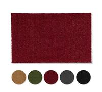 Carpido Felpudo Antideslizante de Coco - Felpudo Antibacteriano - para Exteriores Cubiertos - Fibras Naturales sostenibles - 100% Coco - 85x110 cm - Rojo