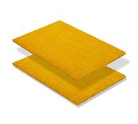 Carpido Felpudo Antideslizante de Coco - Lote de 2 40 x 60 cm Amarillo - Fibra Natural sostenible para Exteriores Cubiertos - Felpudo 100% de Coco - Felpudo de Entrada