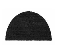 Carpido Felpudo antideslizante de coco - semicircular 90 x 150 cm negro - Fibra natural sostenible para exteriores cubiertos - Felpudo 100% coco - Felpudo para entrada
