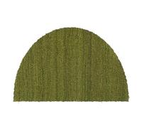 Carpido Felpudo antideslizante de coco - semicircular 90 x 150 cm verde - Fibra natural sostenible para exteriores cubiertos - 100% fibra de coco - Felpudo de entrada