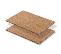 Carpido Felpudo Antideslizante de Coco - Set de 2 40 x 60 cm Natural - Fibra Natural sostenible para Zonas Exteriores Cubiertas - Felpudo 100% de Coco - Felpudo de Entrada