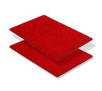 Carpido Felpudo Antideslizante de Coco - Set de 2 40 x 60 cm Rojo - Fibra Natural sostenible para Exteriores Cubiertos - Felpudo 100% Coco - Felpudo de Entrada