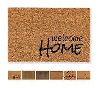 Carpido Felpudo Coco Welcome Home Design - Clean Run 40x60 cm - Felpudo para Puertas de Interior - Felpudo de Coco Antibacteriano - Material Natural