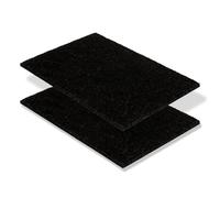 Carpido Felpudo de Coco Antideslizante - Set de 2 40 x 60 cm Negro - Fibra Natural sostenible para Zonas Exteriores Cubiertas - Felpudo de Entrada 100% Coco