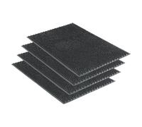 Carpido Felpudo de Exterior de Goma Antideslizante - Gris Set de 4 40x60cm - Alfombrilla Resistente para la Entrada Que retiene la Suciedad - Fácil de Limpiar