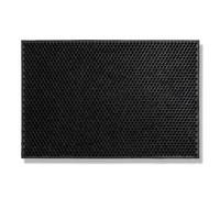 Carpido Felpudo de Exterior de Goma Antideslizante - Negro 40 x 60 cm - Resistente a la Intemperie - Alfombrilla para Entrada Que Retiene - Fácil de Limpiar