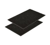 Carpido Felpudo de Exterior de Goma Antideslizante - Negro Set de 2 40 x 60 cm - Alfombrilla para la Entrada Que retiene la Suciedad - Fácil de Limpiar