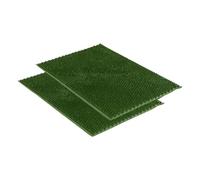 Carpido Felpudo de Exterior de Goma Antideslizante - Verde Set de 2 40 x 60 cm - Alfombrilla para la Entrada Que retiene la Suciedad - Fácil de Limpiar