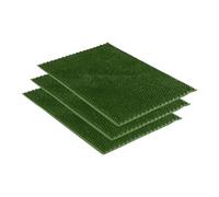 Carpido Felpudo de Exterior de Goma Antideslizante - Verde Set de 3 40 x 60 cm - Alfombrilla para la Entrada Que retiene la Suciedad - Fácil de Limpiar