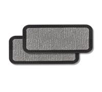 Carpido Felpudo de Exterior e Interior - Set de 2 25x60 cm - Diseño Plateado - Alfombra Antideslizante - Felpudo Muy Resistente - Felpudo peldaños