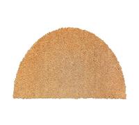 Carpido Felpudo de fibra de coco antideslizante - semicircular 45 x 75 cm natural - Fibra natural sostenible para exteriores cubiertos - Felpudo 100% coco - Alfombrilla para puerta de entrada