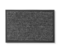 Carpido Felpudo de Interior - Felpudo Antideslizante para la Entrada - Repelente al Agua y de fácil Cuidado - Alfombrilla Que atrapa la Suciedad 80 x 120 cm Gris