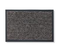 Carpido Felpudo de Interior - Felpudo Antideslizante para la Entrada - Repelente al Agua y de fácil Cuidado - Alfombrilla atrapasuciedad 40 x 60 cm Beige