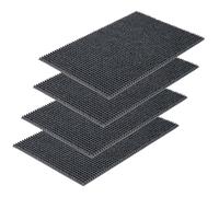 Carpido Felpudo Gris para Exterior - Resistente 40x60 cm Set de 4 - Con Cerdas Finas