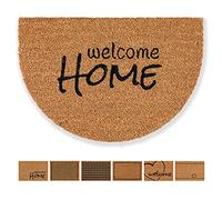 Carpido Felpudo semicircular de coco Welcome Home Design - Limpieza 40 x 60 cm - Felpudo interior - Antibacteriano - Material natural