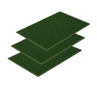 Carpido Felpudo Verde para Exterior - Felpudo Resistente para Exterior 40x60 cm Lote de 3 - Felpudo para Exterior - Felpudo con cerdas Finas
