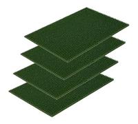 Carpido Felpudo Verde para Exterior - Resistente 40x60 cm Set de 4 - Con Cerdas Finas