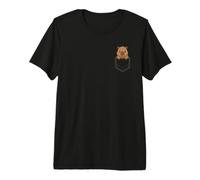 Carpincho Dibujos Animados Mirando Bolsa Lindo Arte Animal Camiseta Premium