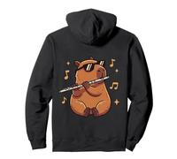 Carpincho Genial Tocando la Flauta Sudadera con Capucha