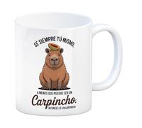 Carpincho Taza - Sé siempre tú mismo. A menos que puedas ser un carpincho. Entonces sé un carpincho. - Ilustración humorística, diseño contemporáneo. Regalo gracioso para amigos familiares, cumpleaños