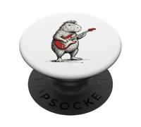 Carpincho Tocando La Guitarra Rock & Roll Carpinchos Música PopSockets PopGrip Adhesivo