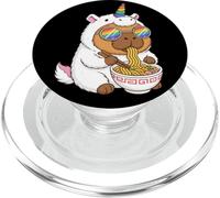 Carpincho Unicornio Comiendo Ramen Arco Iris Orgullo Kawaii PopSockets PopGrip para MagSafe