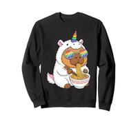 Carpincho Unicornio Comiendo Ramen Arco Iris Orgullo Kawaii Sudadera